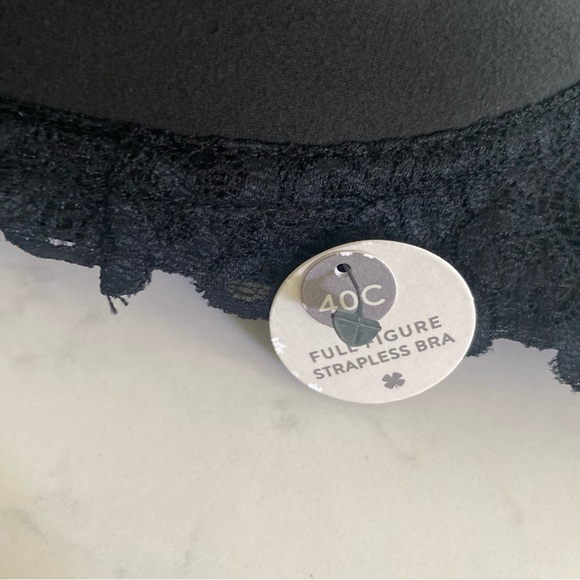 Lucky Brand Full Figure Convertible Strapless Bra Removeable Straps Wire sze 40C - Picture 14 of 16